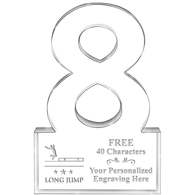 6" 8 YEARS OF SERVICE ACRYLIC