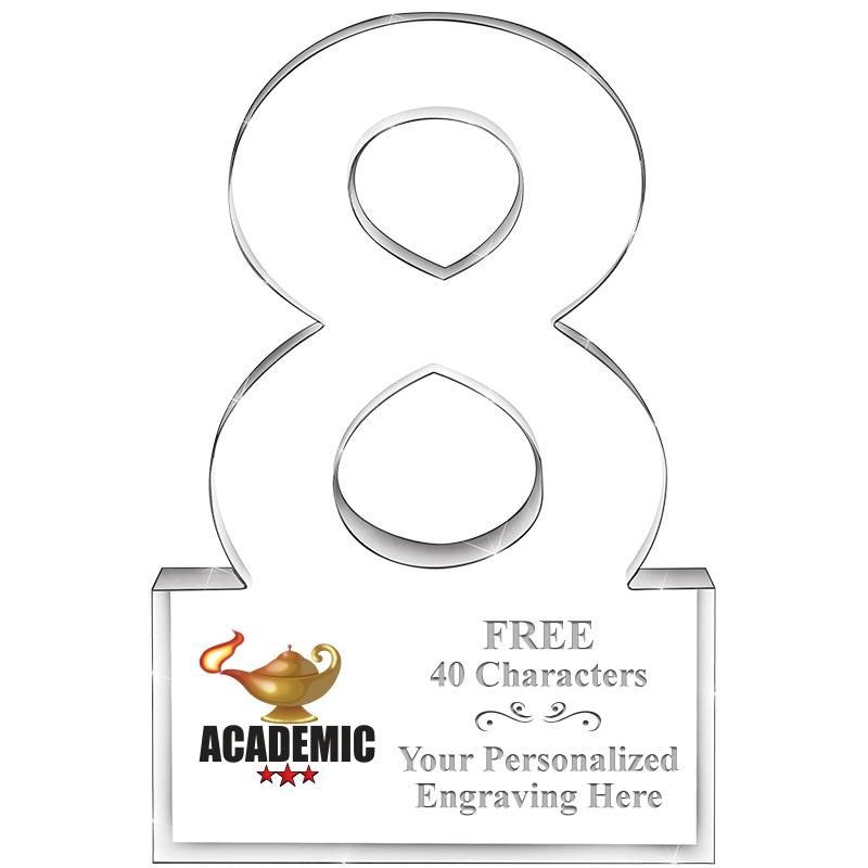 6" 8 YEARS OF SERVICE ACRYLIC