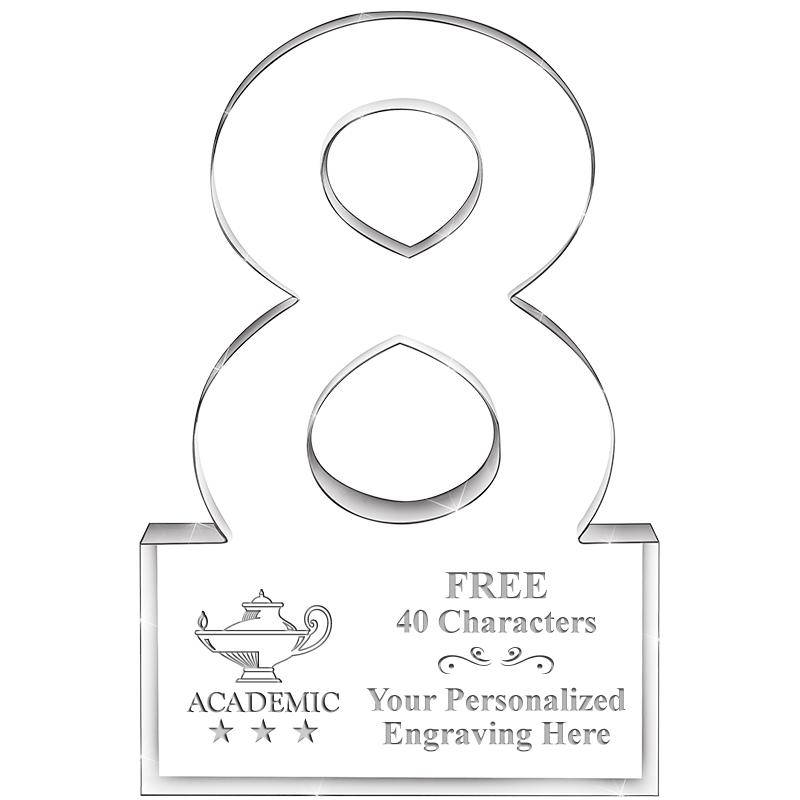 6" 8 YEARS OF SERVICE ACRYLIC