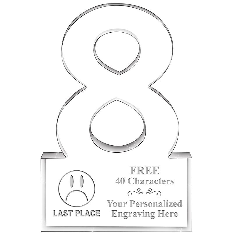 6" 8 YEARS OF SERVICE ACRYLIC