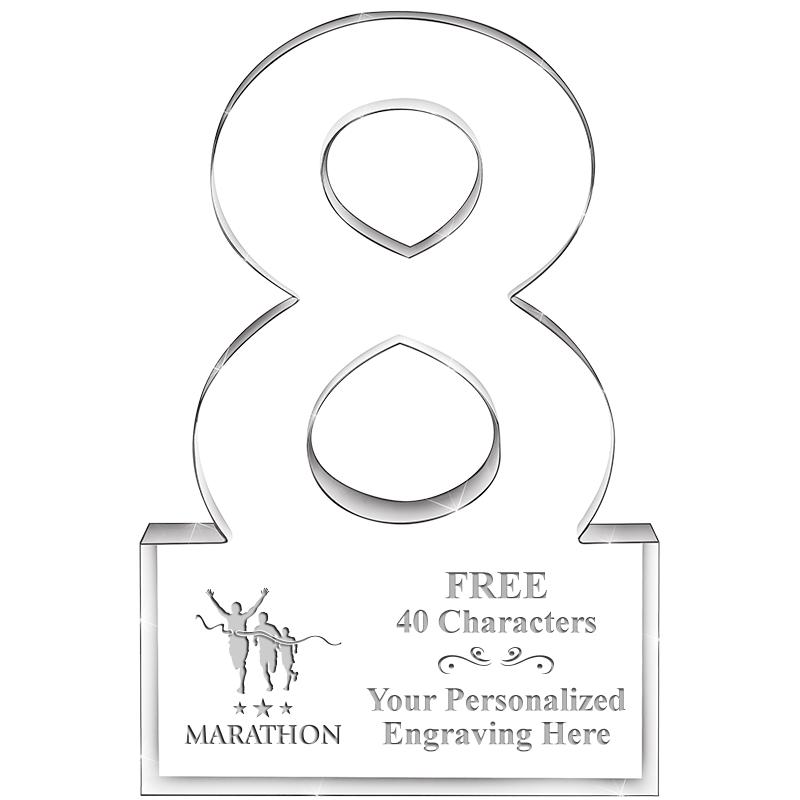 6" 8 YEARS OF SERVICE ACRYLIC