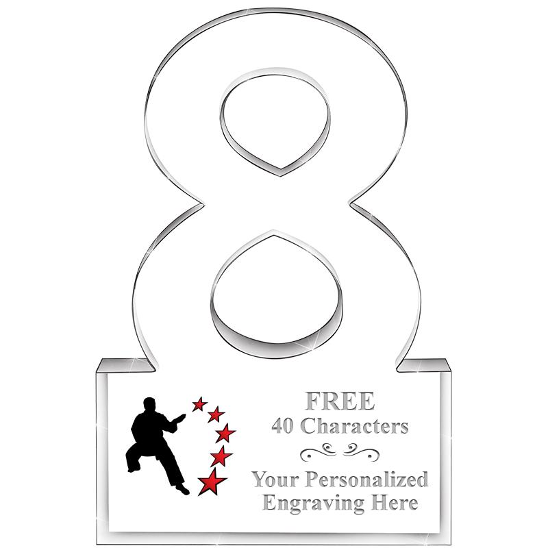 6" 8 YEARS OF SERVICE ACRYLIC