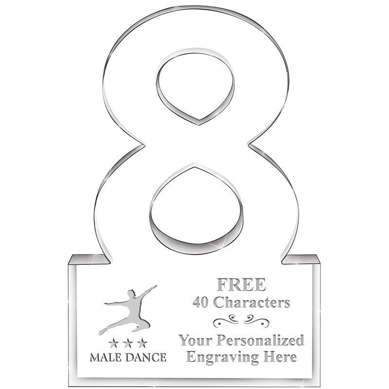 6" 8 YEARS OF SERVICE ACRYLIC