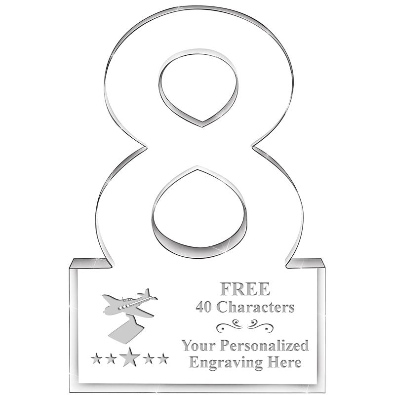 6" 8 YEARS OF SERVICE ACRYLIC