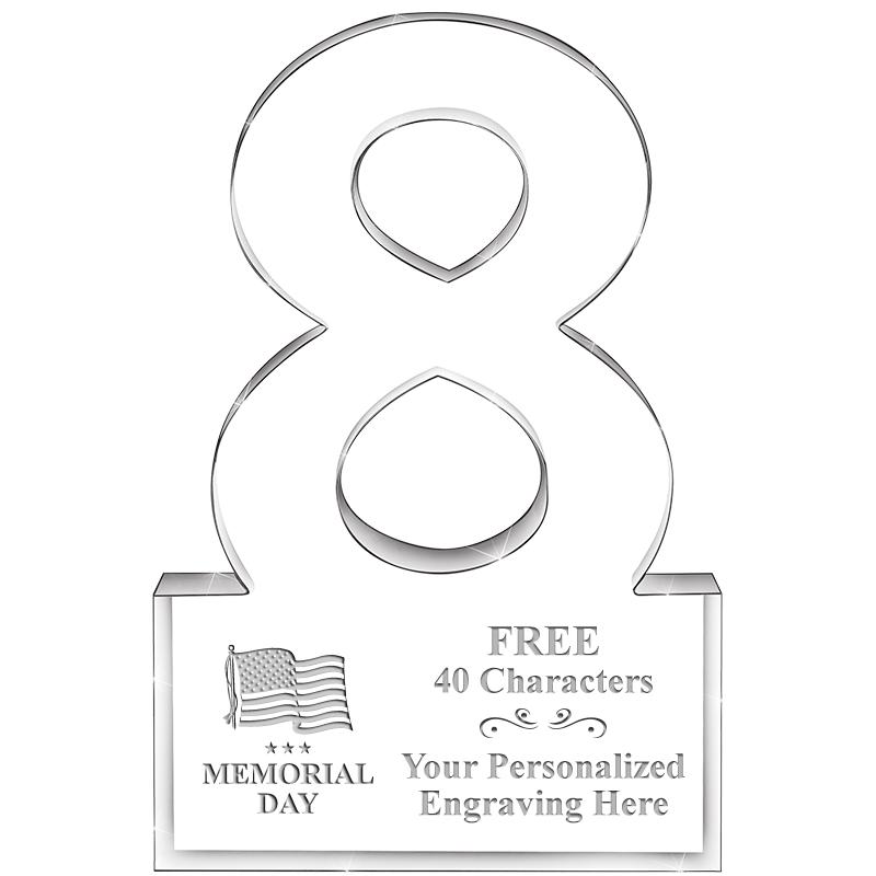 6" 8 YEARS OF SERVICE ACRYLIC