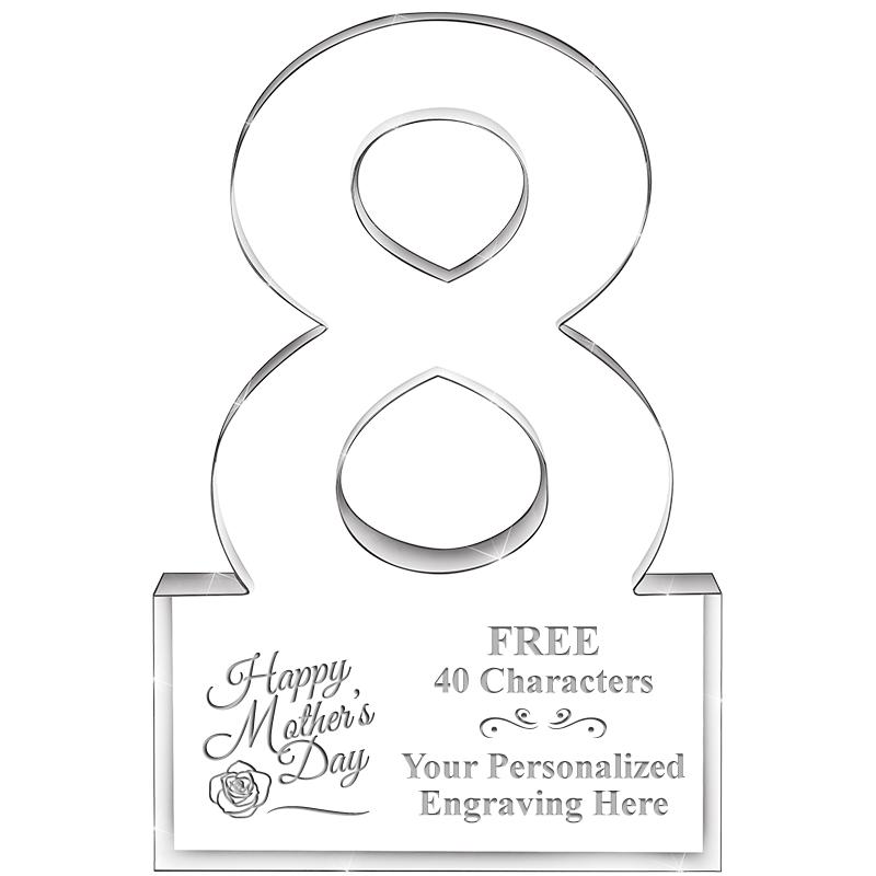 6" 8 YEARS OF SERVICE ACRYLIC