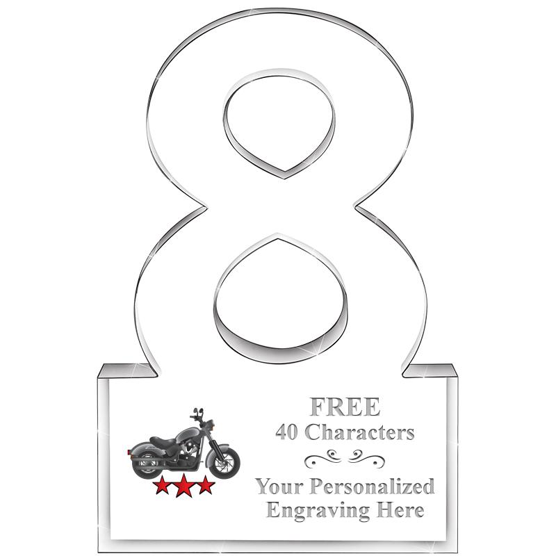 6" 8 YEARS OF SERVICE ACRYLIC