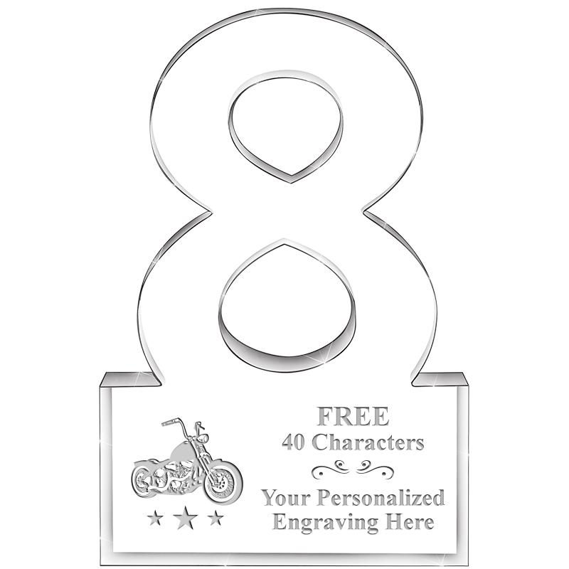 6" 8 YEARS OF SERVICE ACRYLIC