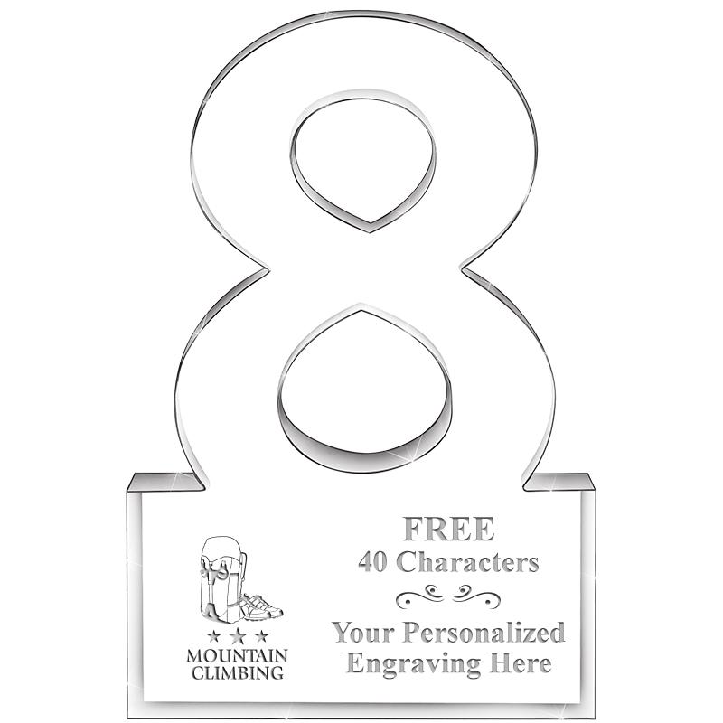 6" 8 YEARS OF SERVICE ACRYLIC