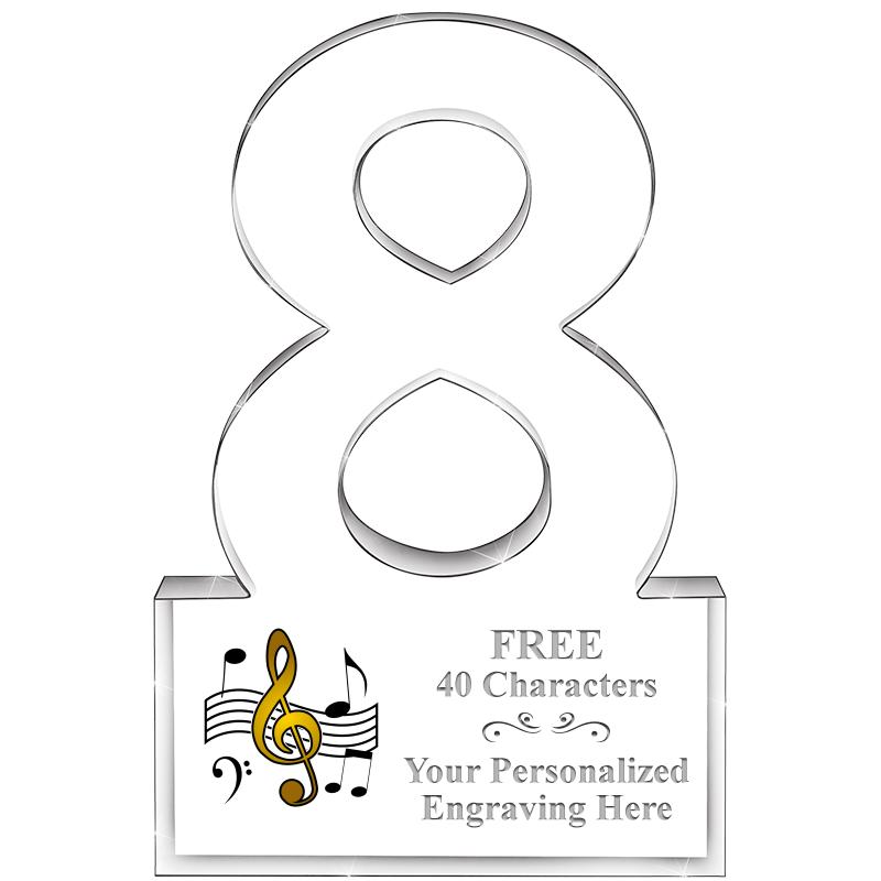 6" 8 YEARS OF SERVICE ACRYLIC