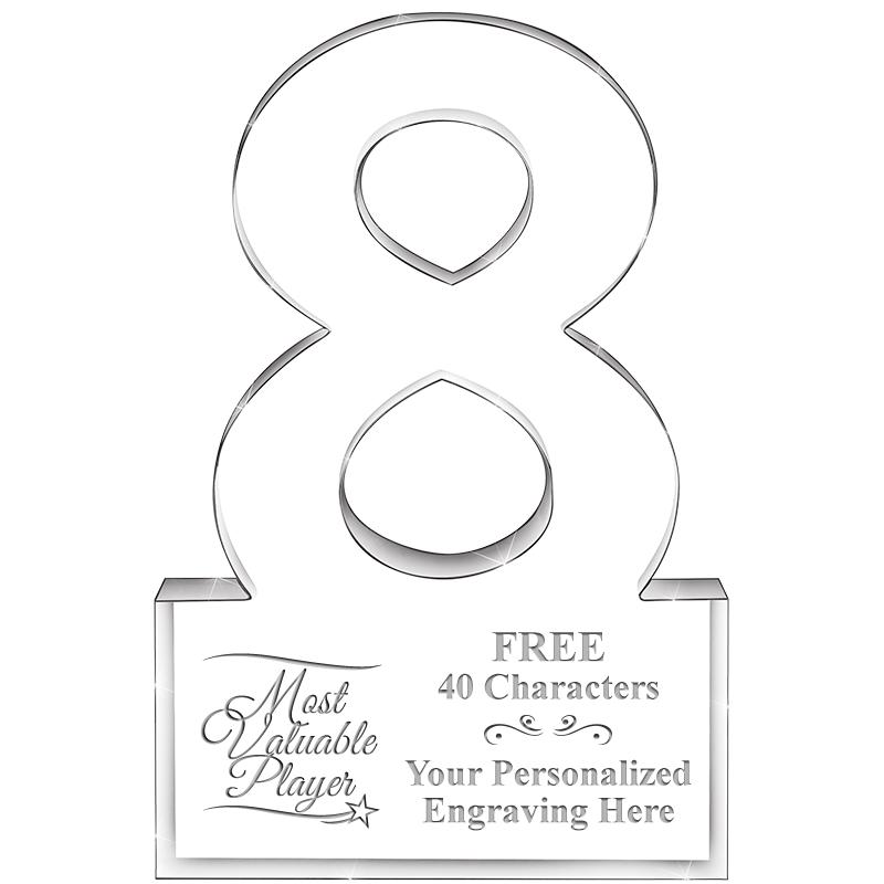 6" 8 YEARS OF SERVICE ACRYLIC