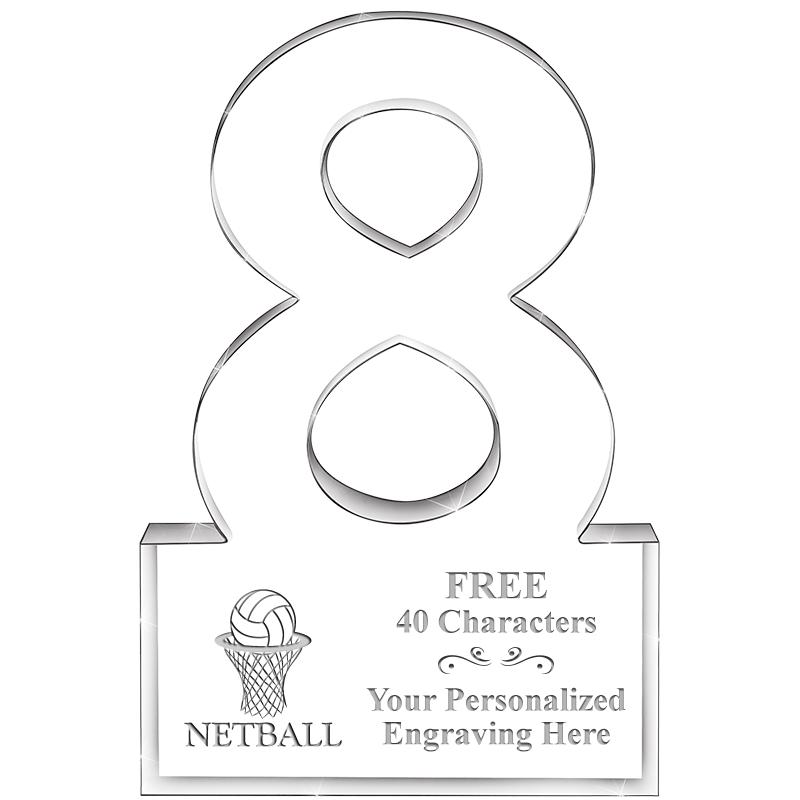 6" 8 YEARS OF SERVICE ACRYLIC