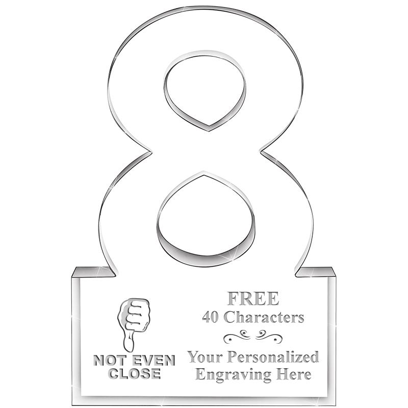 6" 8 YEARS OF SERVICE ACRYLIC