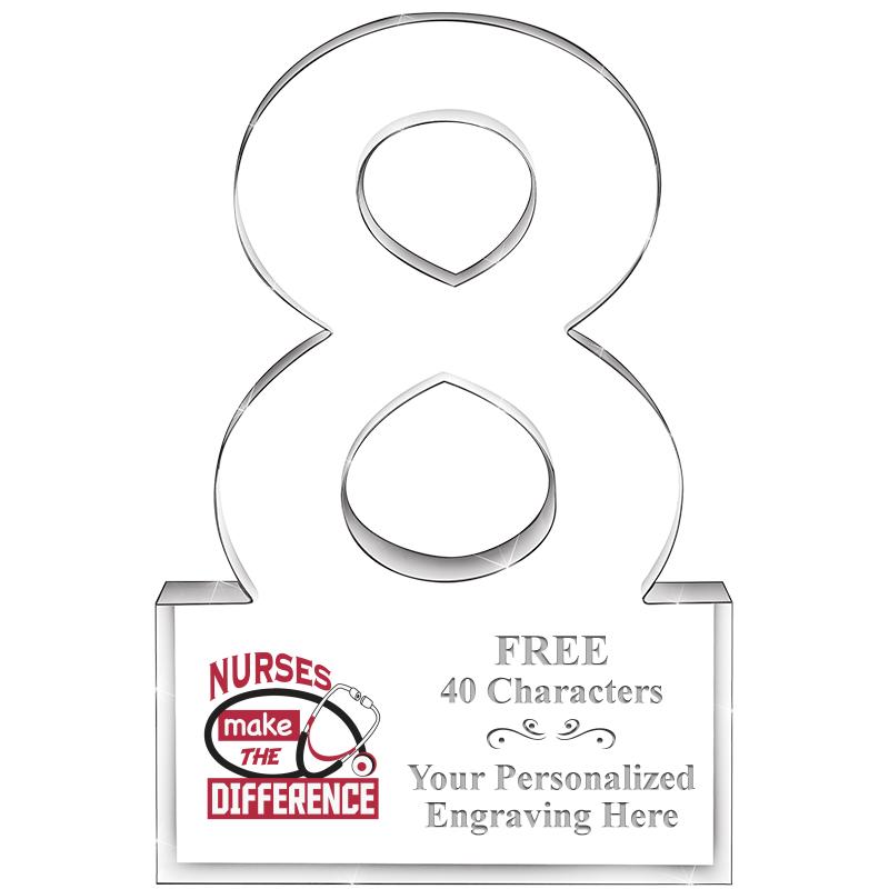 6" 8 YEARS OF SERVICE ACRYLIC