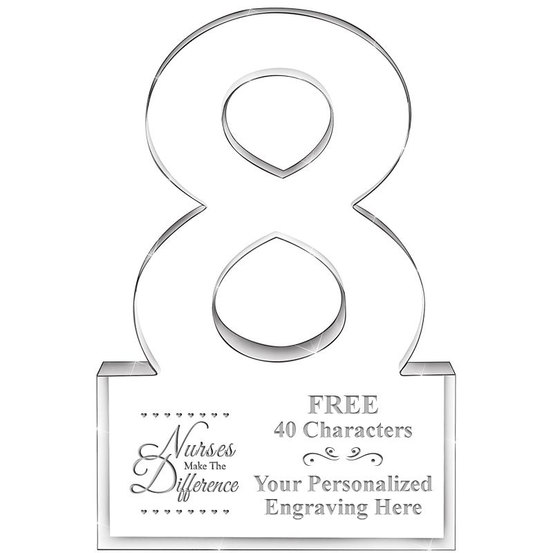 6" 8 YEARS OF SERVICE ACRYLIC