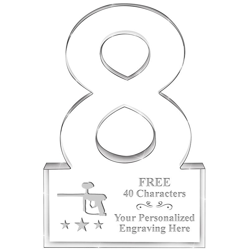 6" 8 YEARS OF SERVICE ACRYLIC