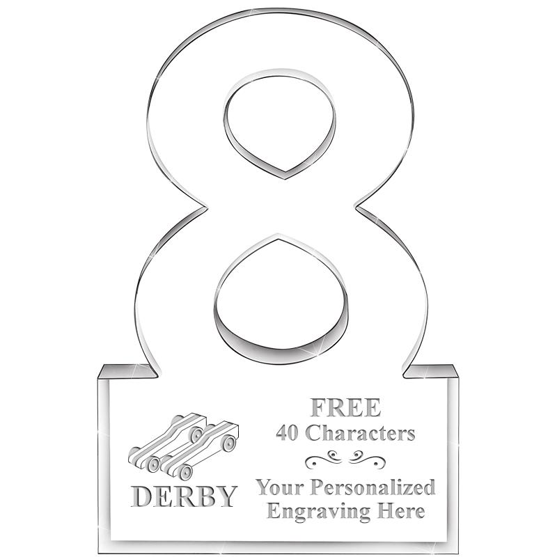 6" 8 YEARS OF SERVICE ACRYLIC