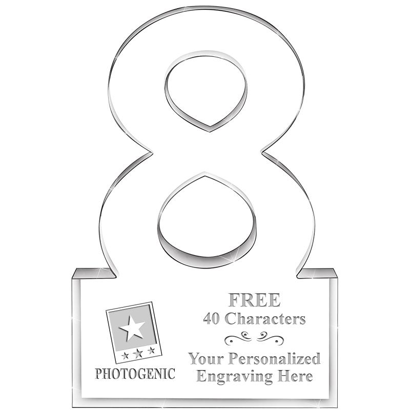 6" 8 YEARS OF SERVICE ACRYLIC