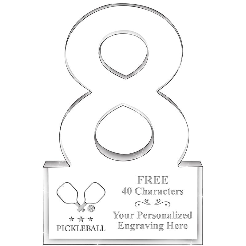 6" 8 YEARS OF SERVICE ACRYLIC