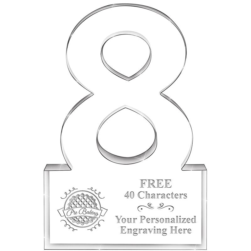 6" 8 YEARS OF SERVICE ACRYLIC