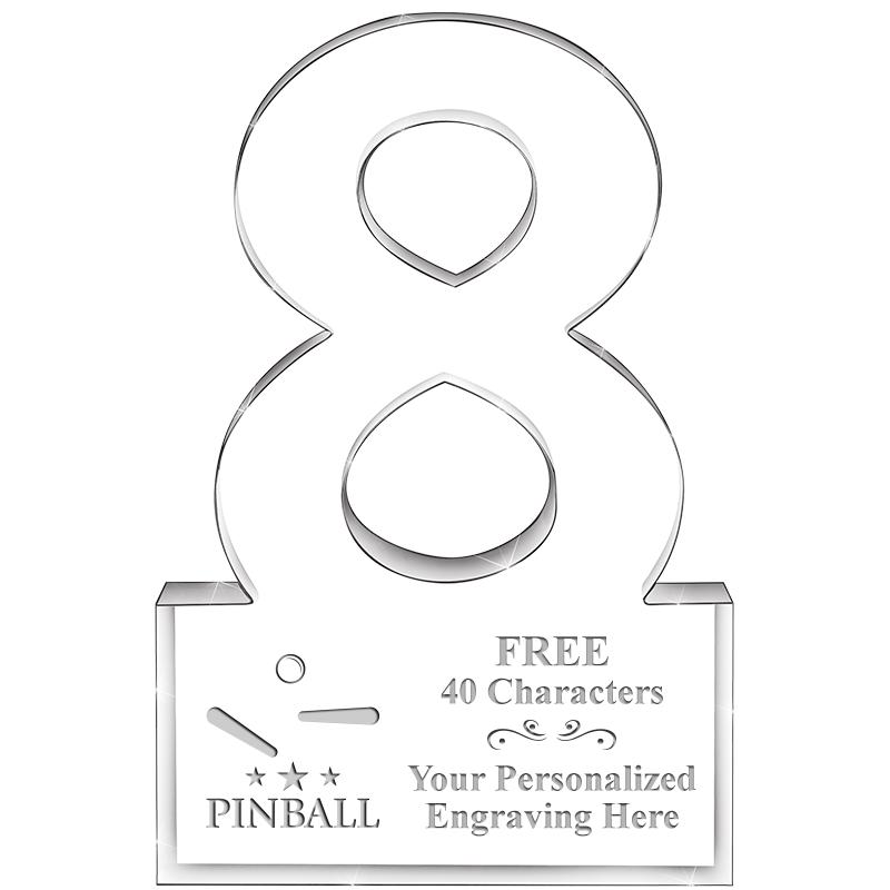 6" 8 YEARS OF SERVICE ACRYLIC