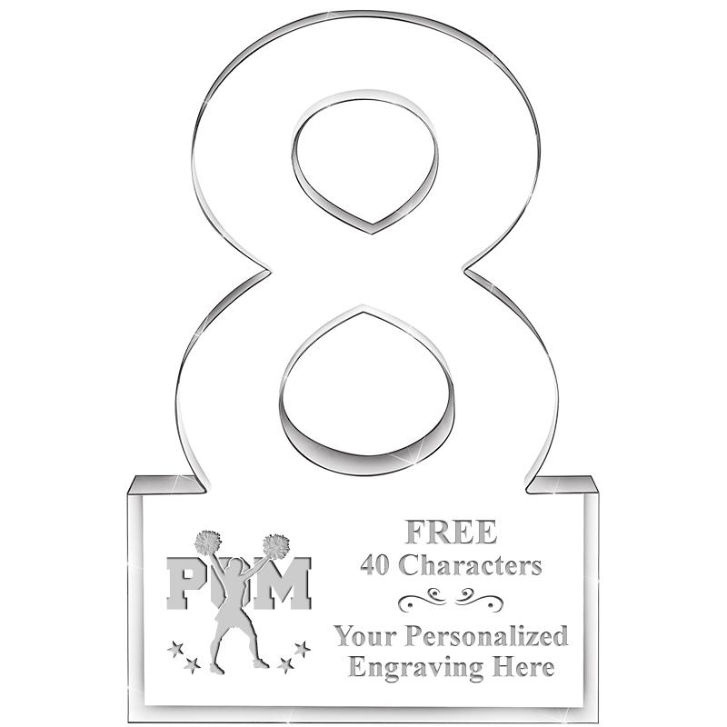 6" 8 YEARS OF SERVICE ACRYLIC