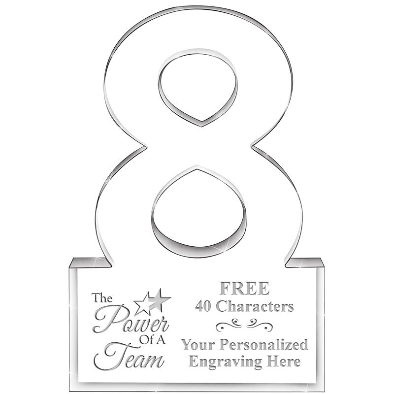 6" 8 YEARS OF SERVICE ACRYLIC