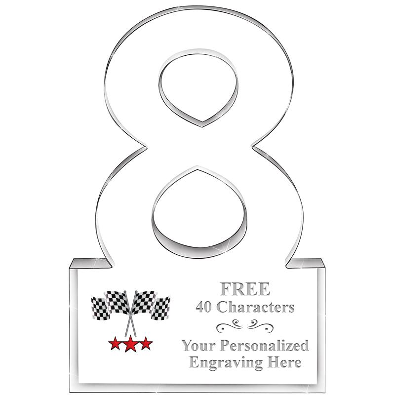 6" 8 YEARS OF SERVICE ACRYLIC