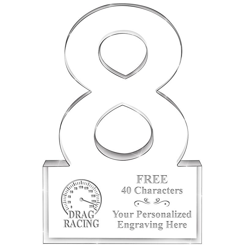 6" 8 YEARS OF SERVICE ACRYLIC