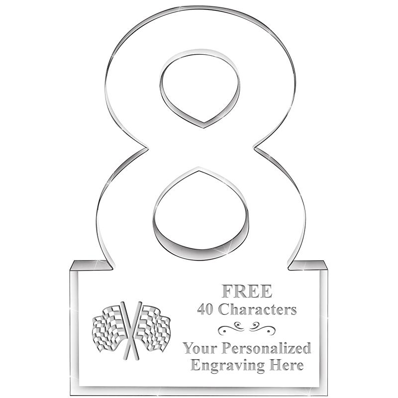 6" 8 YEARS OF SERVICE ACRYLIC