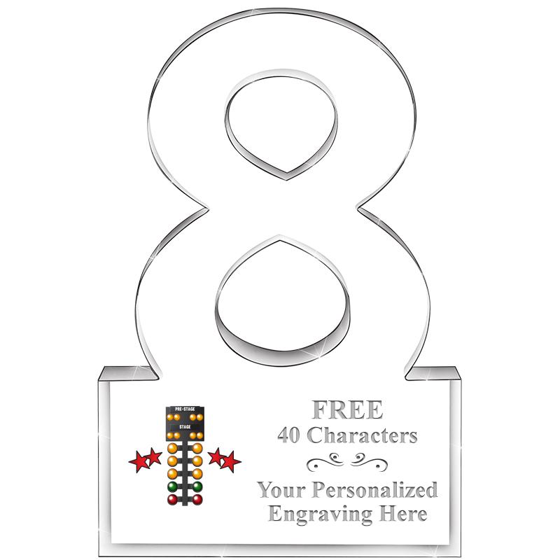 6" 8 YEARS OF SERVICE ACRYLIC