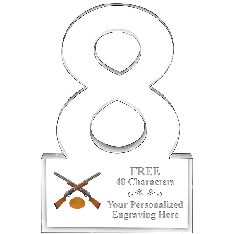 6" 8 YEARS OF SERVICE ACRYLIC