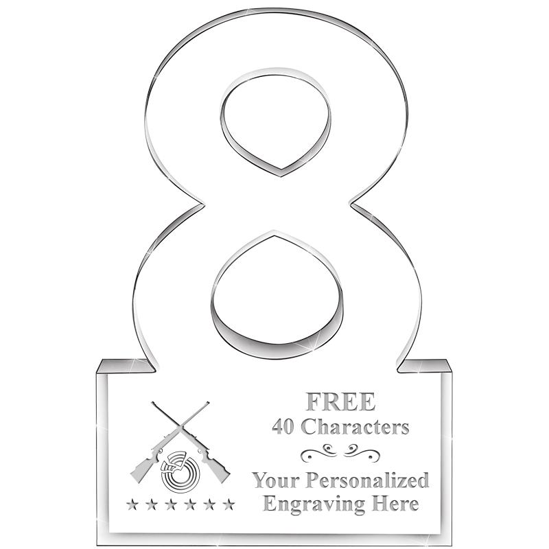 6" 8 YEARS OF SERVICE ACRYLIC