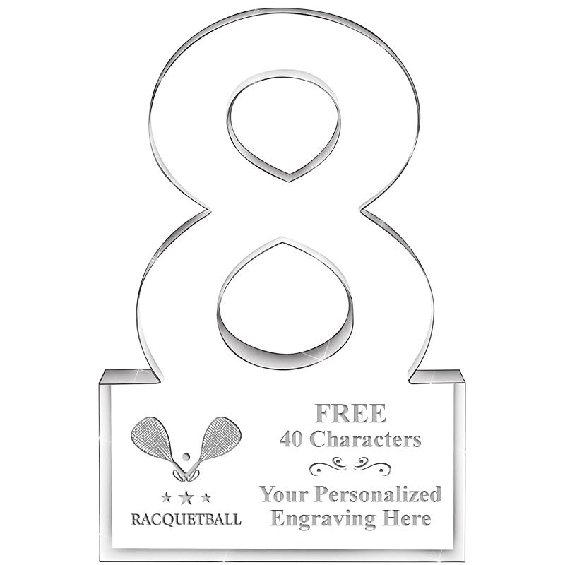 6" 8 YEARS OF SERVICE ACRYLIC