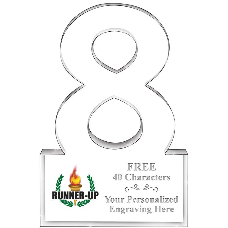 6" 8 YEARS OF SERVICE ACRYLIC