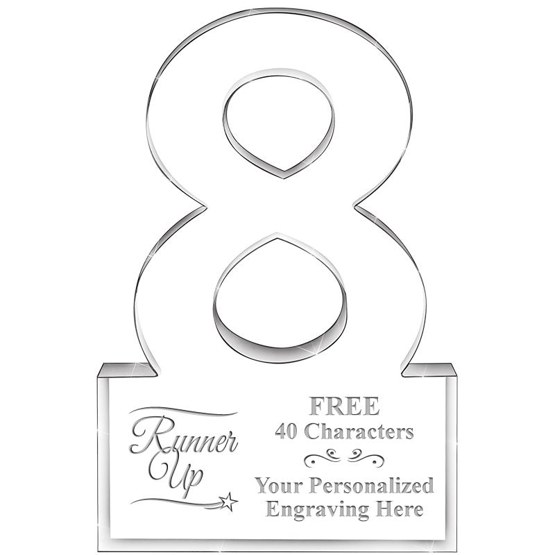 6" 8 YEARS OF SERVICE ACRYLIC