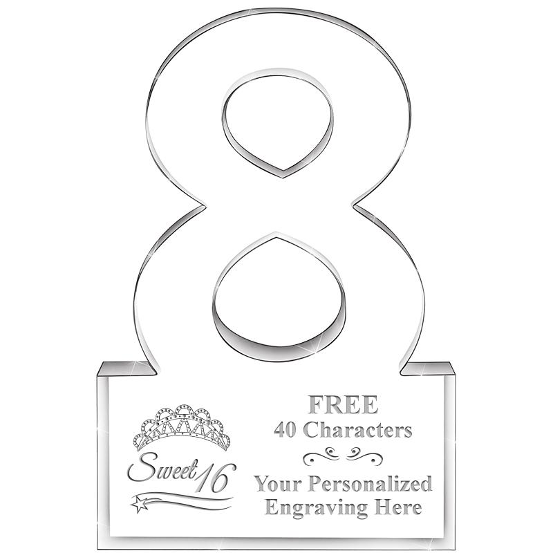 6" 8 YEARS OF SERVICE ACRYLIC
