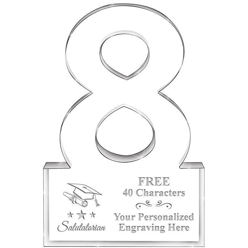 6" 8 YEARS OF SERVICE ACRYLIC