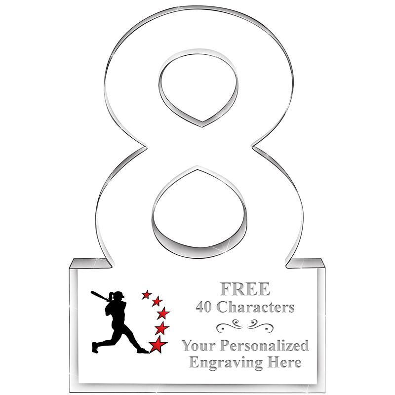 6" 8 YEARS OF SERVICE ACRYLIC