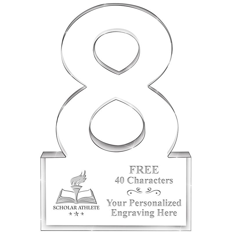 6" 8 YEARS OF SERVICE ACRYLIC