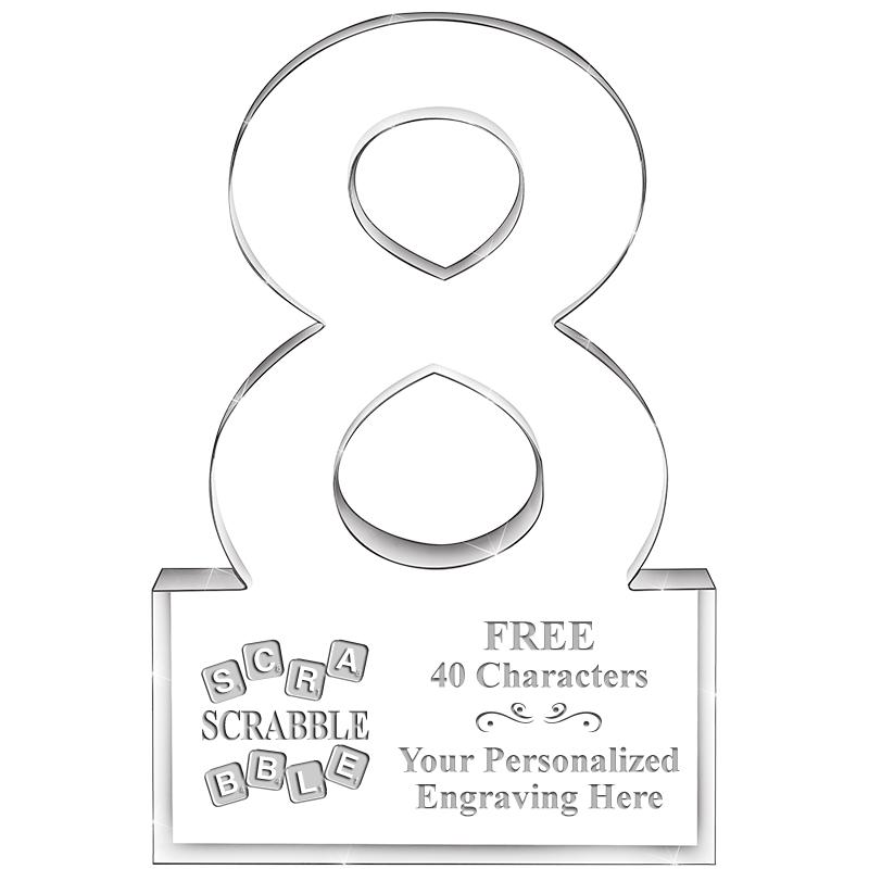 6" 8 YEARS OF SERVICE ACRYLIC