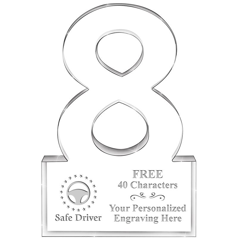 6" 8 YEARS OF SERVICE ACRYLIC