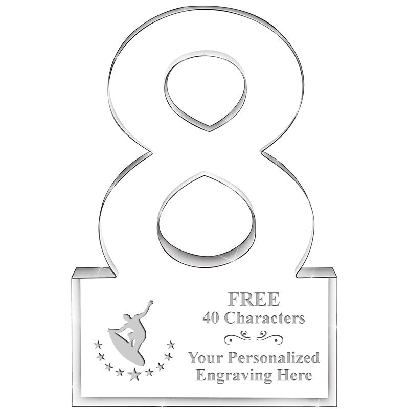 6" 8 YEARS OF SERVICE ACRYLIC