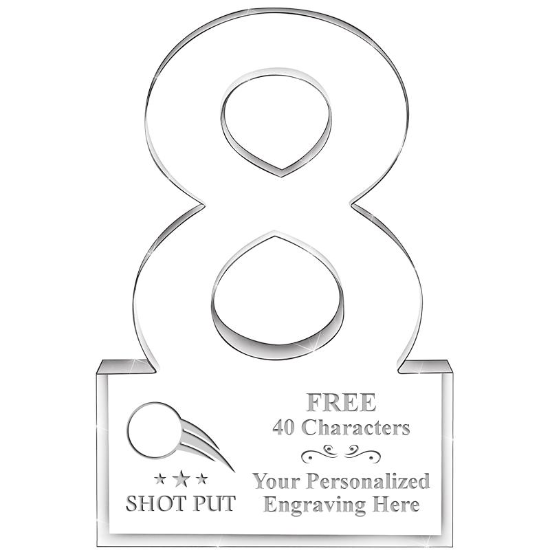 6" 8 YEARS OF SERVICE ACRYLIC