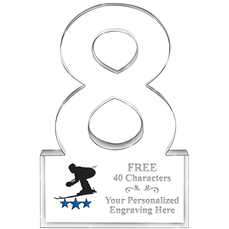 6" 8 YEARS OF SERVICE ACRYLIC