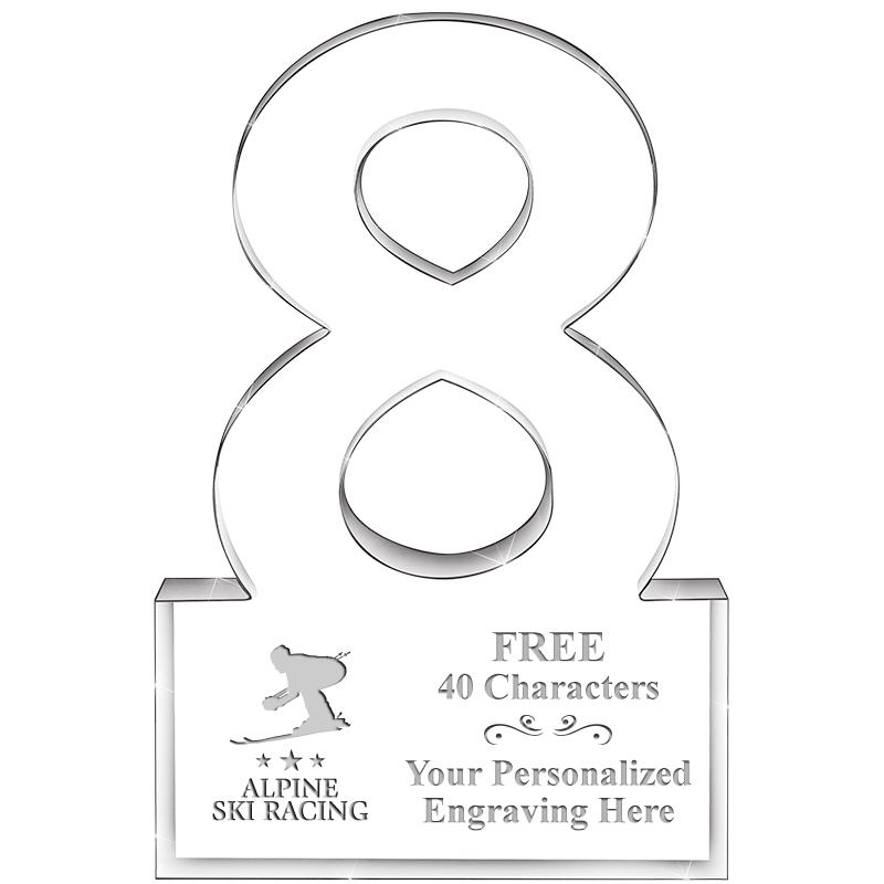 6" 8 YEARS OF SERVICE ACRYLIC