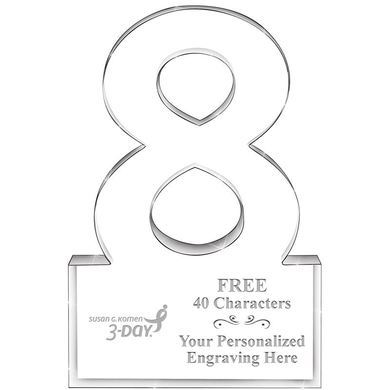 6" 8 YEARS OF SERVICE ACRYLIC