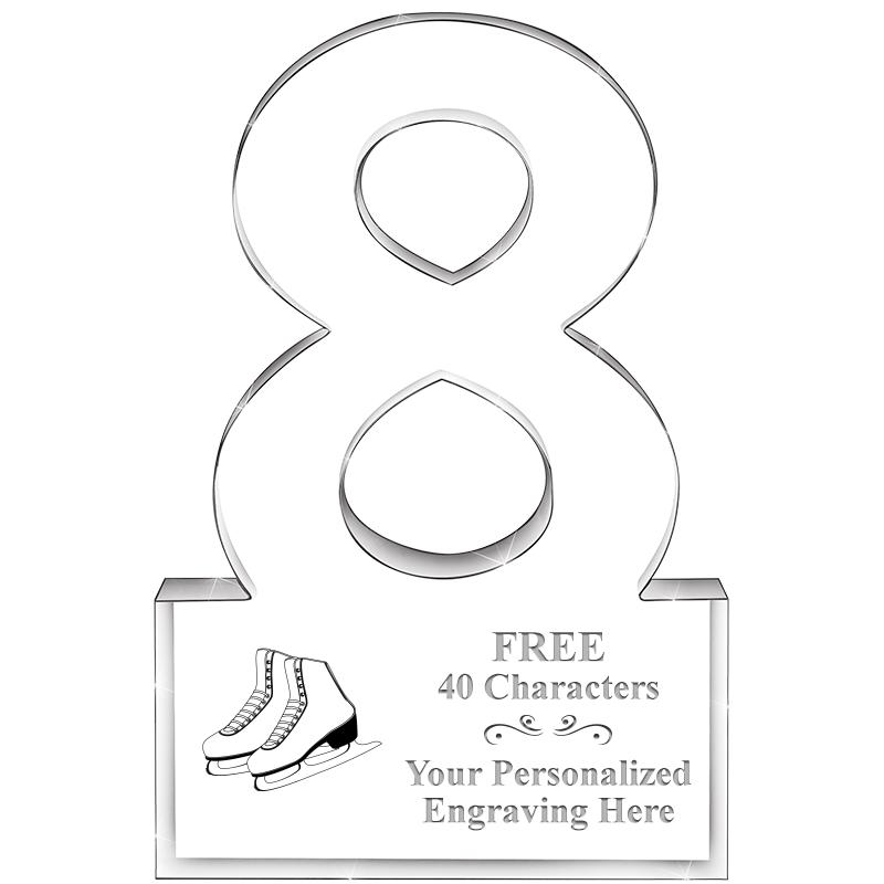 6" 8 YEARS OF SERVICE ACRYLIC