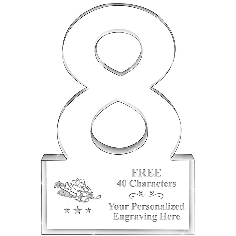 6" 8 YEARS OF SERVICE ACRYLIC