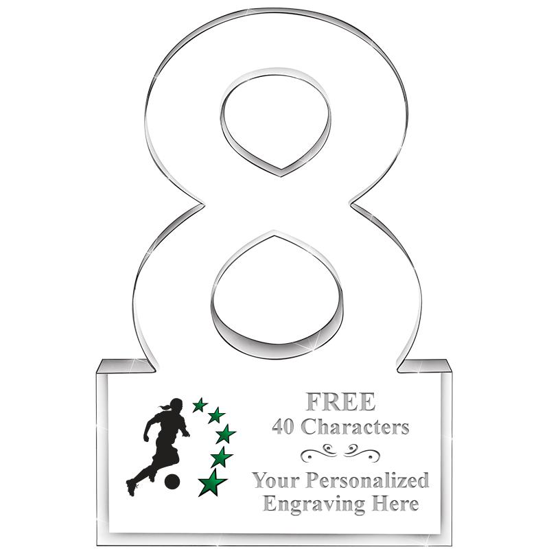 6" 8 YEARS OF SERVICE ACRYLIC